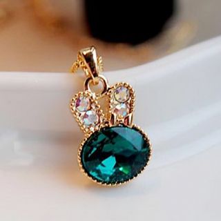 Korea cute little rabbit crystal diamond jewelry sweater chain wild N196