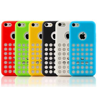 Dot Hollow Out Solid Color Soft Back Case for iPhone 5C(Assorted Color)