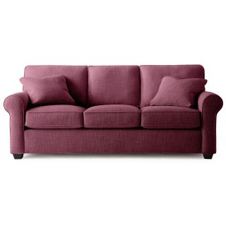 Possibilities Roll Arm 86 Queen Sleeper Sofa, Grape