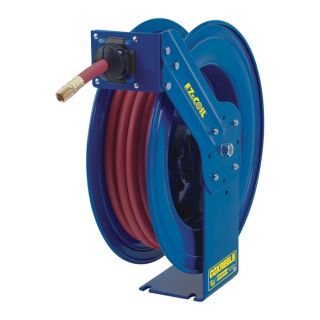 Coxreels Heavy Duty Safety Air/Water Hose Reel with Hose   3/8 Inch x 75ft.,
