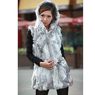 Sleeveless Hooded Rabbit Fur Party/Casual Vest(More Colors)