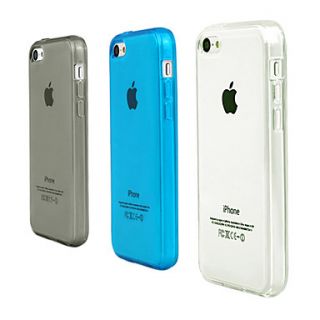 Colorful TPU Transparent Back Case for iPhone 5C(Assorted Color)