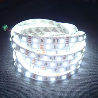 White Led Strip Light Non waterproof 5M SMD 5050 300 LEDs/Roll 12V 7A Power Adapter