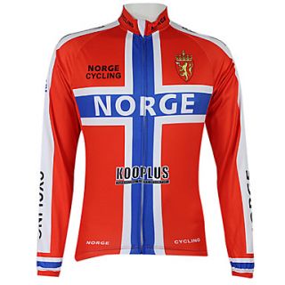 Kooplus2013 Championship Norway Jersey 100% Polyester Wicking Fibers Cycling Shirt with Reflective Tape