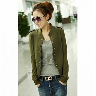 Womens Casual Double Breast Split Hem Coat