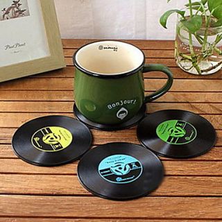 Silicone Vinyl Records Coaster   Set of 2 (More Colors)