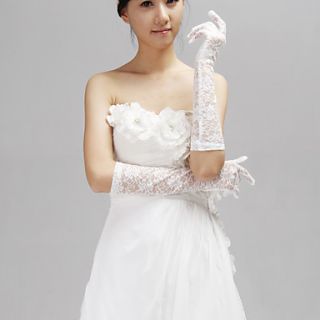 Lace Fingertips Elbow Length Wedding/Party Glove(More Colors)