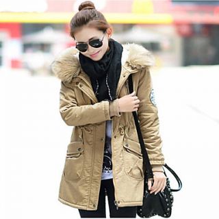Womens Fur Collar Parka Coat