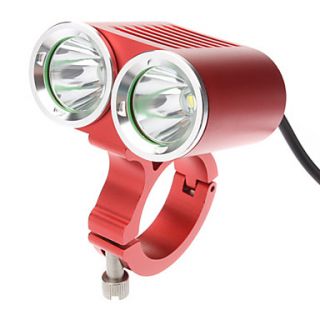 DARK KNIGHT KE 4 Mode 2xCree XM L T6 LED Bicycle Flashlight (2400LM, 4x18650, Red)