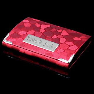 Personalized Red Arched Cardcase With Irregular Pattern