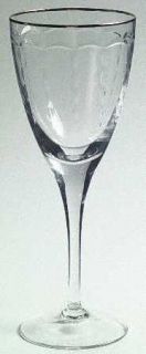 Waterford Aillion Wine Glass   Marquis Collection, Cut, Gold Trim