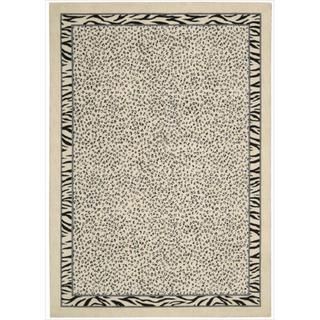 Kailash Animal Print Ivory/black Rug (79 X 1010)