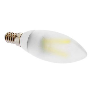 E14 2W 6000K Cool White Light LED Frosted Candle Bulb (230V)