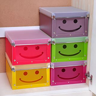 Cute Smile Plastic Candy Colors DIY Shoe Box
