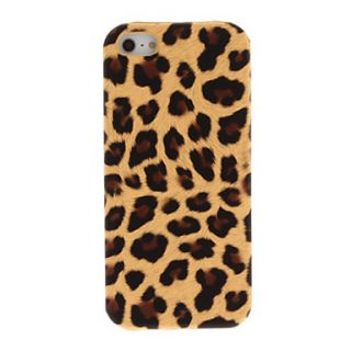 Leopard Grain Pattern Hard Leather Case for iPhone 5/5S(Assorted Color)