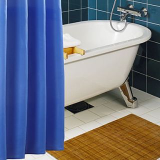 Shower Curtain Polyester Waterproof Pure Blue W72 x L72