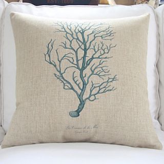 18 Sea Life Green Coral Cotton/Linen Decorative Pillow Cover
