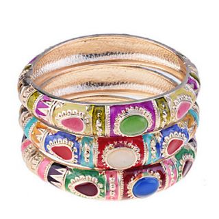 Thailand Style Colorful Opal Bangle Bracelet(Color Random Delivery)