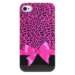 Joyland Leopard Bowknot Pattern ABS Back Case for iPhone 4/4S