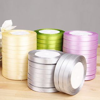 Solid Color Satin Ribbon   Set of 10 Rolls (More Colors)