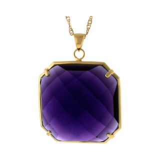 ATHRA Purple Resin Square Pendant, Womens