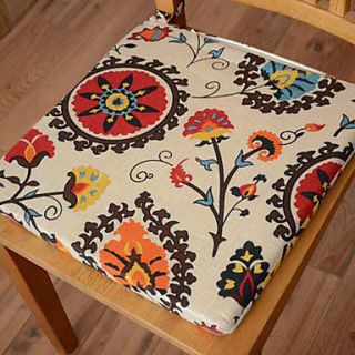 Modern Style 100% Cotton Multi color Floral Pattern Chair Pad