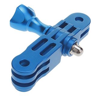 Aluminum Mount 3 way Pivot Arm extension 1 knob screw nut for GoPro Hero 2/3 Blue