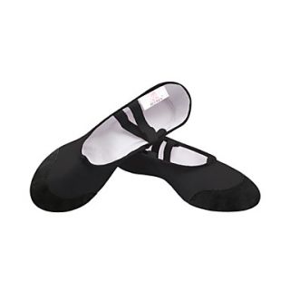 Simple Ballroom Womens Canvas And Leather Upper Ballet Dance Shoes