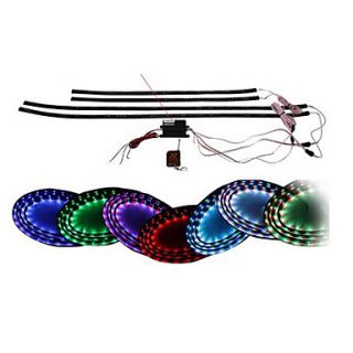 7 Color LED Under Car Glow Underbody System Neon Lights Kit 36 x 4 Wireless Remote Control