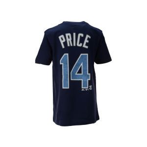 Tampa Bay Rays David Price Majestic MLB Youth Official Player T Shirt