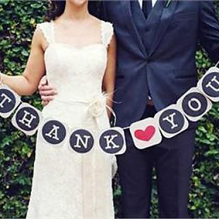 Thank You Vintage Wedding Banner   Set of 9 Pieces