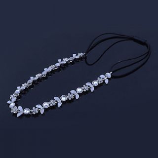 Diva Rhinestone Tiny Flowers Crystal Leaves Headband