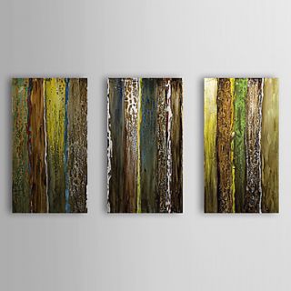 Hand Painted Oil Painting Abstract Dizzy with Stretched Frame Set of 3 1311 AB1041