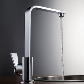 Modern Design Chrome Finish Right Angled Heightening Kitchen Faucet