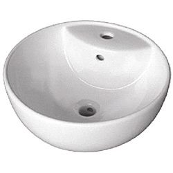 Ceramic 16.5 inch White Vessel Sink (WhiteSingle hole mountModel number VE1616 )