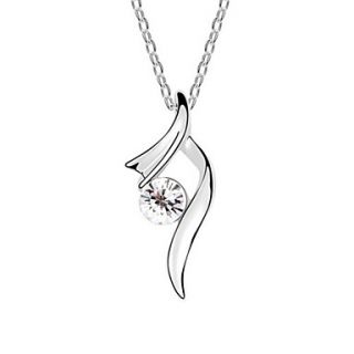 Fashion Alloy With Crystal Pendant Necklace (More Colors)