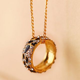 MISS U Womens Gold Leopard Long Necklace