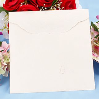 Beige Pearl Paper Embossed Envelope   Set of 12