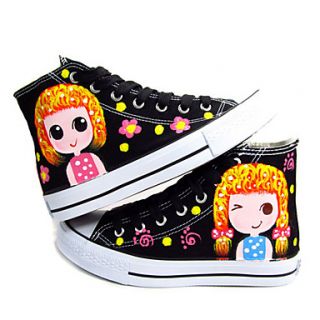 Canvas Girls Fashion Sneaker with Lace up