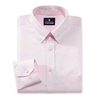 Stafford Signature Oxford Dress Shirt, Pink, Mens