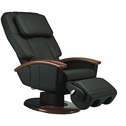 Black Human Touch Stretching Massage Chair With Wood Arms (refurbished)