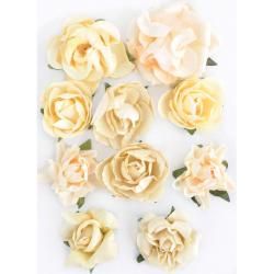 Buttercream Paper Blooms (ButtercreamSize of blooms ranges from 1 1.5 inches in diameter Imported )