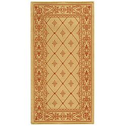 Indoor/ Outdoor Summer Natural/ Terracotta Rug (4 X 57) (IvoryPattern GeometricMeasures 0.25 inch thickTip We recommend the use of a non skid pad to keep the rug in place on smooth surfaces.All rug sizes are approximate. Due to the difference of monitor