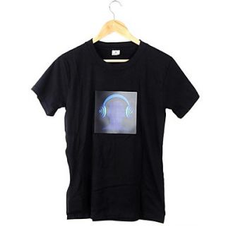 Attactive Music Activated DJ Flashing Colorful Equalizer Electronic LED T shirt