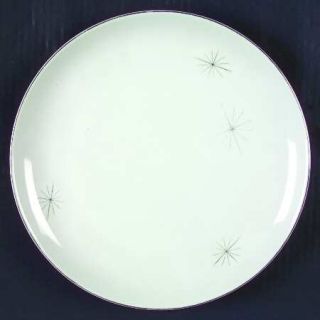 Arita Art19 Dinner Plate, Fine China Dinnerware   Platinum Stars & Trim, Coupe,