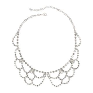 Vieste Lacy Crystal Collar Necklace, Clear