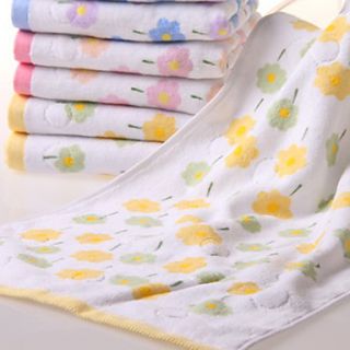 Hand Towel, 100% Cotton Flower Print 76CM x 33CM   3 Colours Available