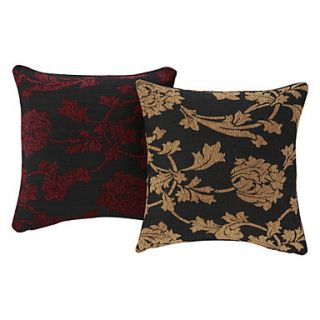 18 Squard Thick Woven Flower Chenille Polyester Decorative Pillow Cover