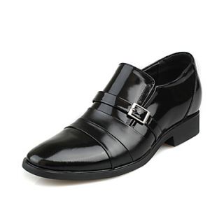 Mens Leather Loafers Height Increasing Shoes