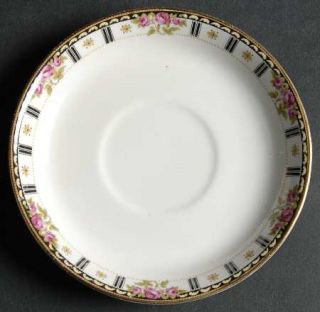 Cleveland (USA) Bridal Saucer for Flat Cup, Fine China Dinnerware   Pink Roses,